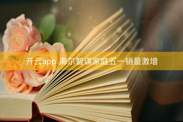 开云app 海尔智谋家庭五一销量激增